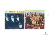 Two Vintage Beatles LP Records - Sgt Pepper and Meet the Beatles