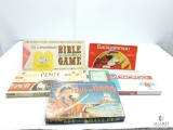 Lot of Five Vintage Games - Backgammon, Bible Game, Pirate and Traveler, Pente, Monopoly