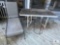 Chaise Lounge, Metal With Glass Top Table, and Side Table