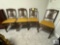 Set of Four Vintage Stakmore Folding Chairs with Yellow Cushion Seats (Located in the Basement)