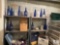 Basement Lot of Metal Shelving, Storage Drawers, Asian Motif Panel, Vintage Decor & More!