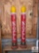 Vintage Pair of Blow Mold Noel Christmas Candle Decorations