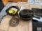 Lodge Cast Iron Cookware Lot - Skillets, Grilling Pan & Decorative Trivet