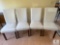 Set of Four Upholstered High-Back Dining Chairs with Nailhead Trim