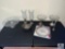 Elegant Weighted Sterling Silver, Glass and Crystal Decor Set - Crystal & Pure Silver Plate Included