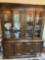Vintage Solid Wood China Hutch with Glass Display