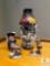 Charming Collection of German-Made Porcelain Figurines and Floral Vase
