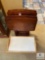 Set of Four Wooden TV Trays with Lap Tray