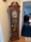 Pearl Grandfather Clock with West German Movement and Brass Accents