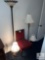 Table Lamps, Floor Lamps, and Red Accent Chair