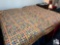 Antique Handcrafted Large Circle Patchwork Quilt in Multi-Color