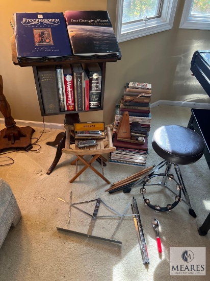 Diverse Musician's Collection - Vintage Books, Instruments, and Accessories Bundle