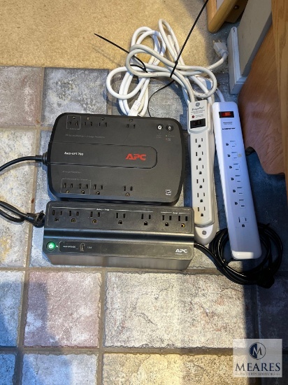APC Back-UPS 700 and Back-UPS 600 Power Backup Bundle with Two Power Strips