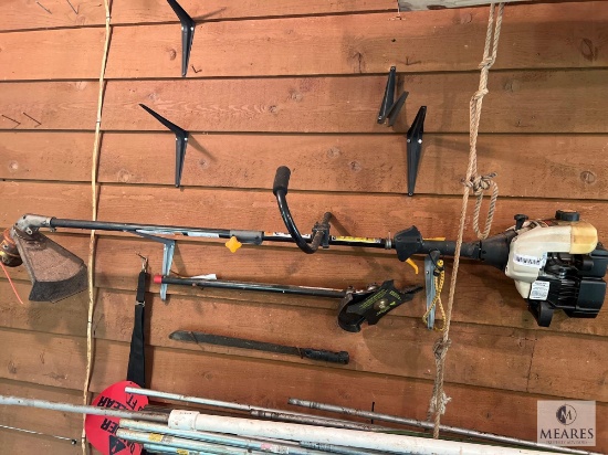 Ryobi 31cc 18" EZ-Pull Trimmer with Extra Attachment and Machete