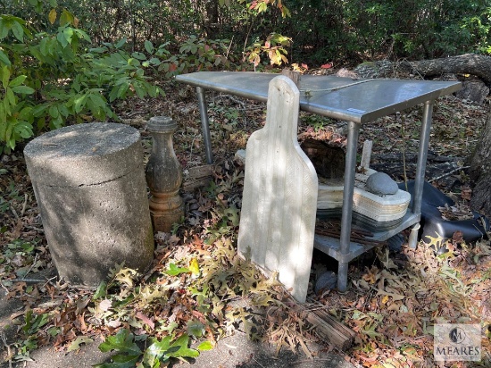Stainless Steel Table, Concrete Cover and Military-Style Targets