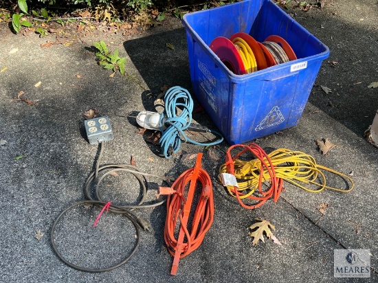Electrical Essentials Bundle - Extension Outlets, Work Light, Extension Cords, and Electrical Wire