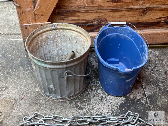 Two Utility Buckets with Heavy-Duty Hauling Chain