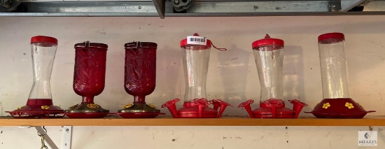Set of Six Hummingbird Feeders