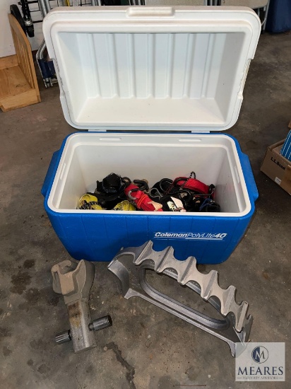 Coleman PolyLite 40 Cooler, Quick Change Trailer Jack, Straps and Heavy-Duty Hitch Accessories