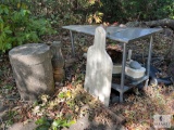 Stainless Steel Table, Concrete Cover and Military-Style Targets