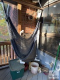 Mixed Outdoor Decor Lot - Hammock Chair, Hand Tools, LED Rope Lights, and More!