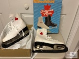 Canadian Flyer Figure Skates by Brookfield - Style 43, Size 9 (White) (Located in the Basement)