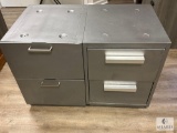 Pair of Metal Two-Drawer Filing Cabinets with Contents (Located in the Basement)