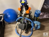 Mixed Fitness Equipment - Dumbbells, Exercise Ball, Mat, Bowling Ball (Located in the Basement)