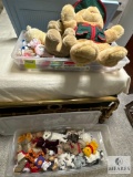 Mixed Lot of Stuffed Animals, Dolls, Beanie Babies, and Learning Boards (Located in the Basement)