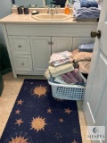 Complete Bathroom Contents - Midnight Star Rug, Towels, Medicine Cabinet (Located in the Basement)