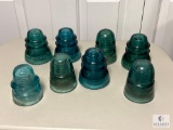 Hemingray Vintage Glass Insulators - Blue (Located in the Basement)