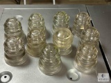 Hemingray Vintage Glass Insulators - Clear (Located in the Basement)