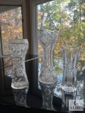 Stunning Collection of Cut Crystal Vases