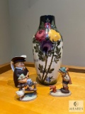 Charming Collection of German-Made Porcelain Figurines and Floral Vase