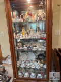 Collection of Fine China, Figurines, and Decorative Teacups (Curio Contents Only)