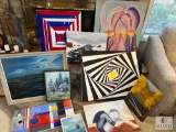 Collection of Artwork - Abstracts, Landscapes, and Figurative Paintings