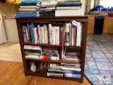 Bookshelf with Collection of Books and Guides on Cooking, Gardening, Nature, and More