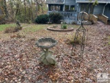 Assorted Garden Ornaments Collection: Birdbath, Sundial, Statues, and More