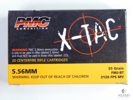 20 Rounds PMC X-Tac 5.56mm FMJ-BT, 55 Grain