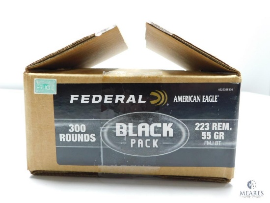 300 Rounds Federal American Eagle, 223 Remington, 55 Grain FMJ BT