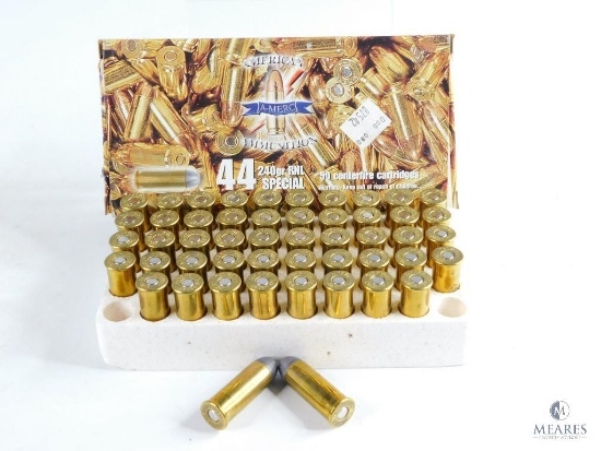 50 Rounds American Ammunition 44 Special, 240 Gr. RNL