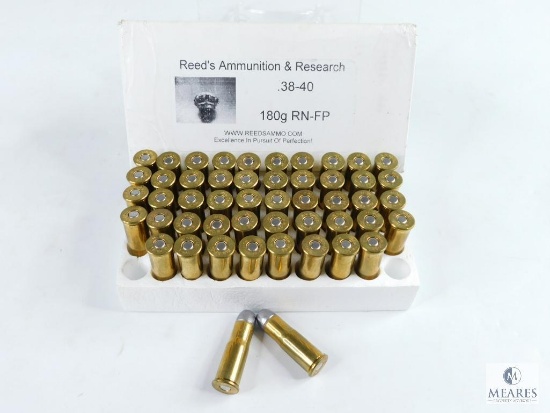 50 Rounds Reed's Ammunition & Research .38-40, 180 Gr. RN-FP