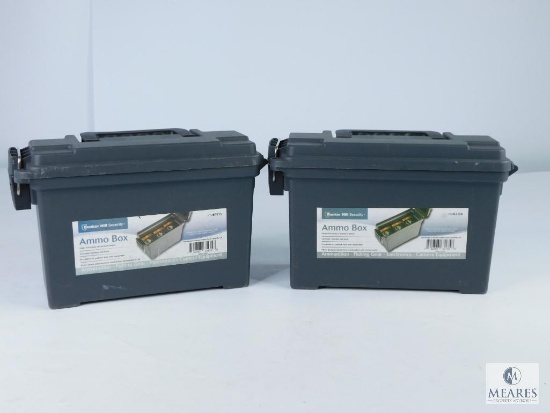 Two Bunker Hill Security Ammo. Boxes, Each Holds Six to Eight Boxes of Standard Ammo.