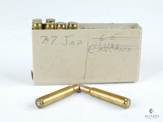 Seven Rounds and One Casing - 7.7 Jap (7.7x58 Arisaka) Ammunition