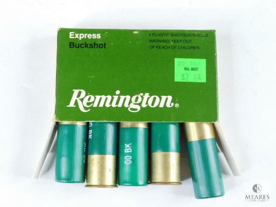Box of Remington 12-gauge 00 Buckshot - 2 3/4" 9 Pellets