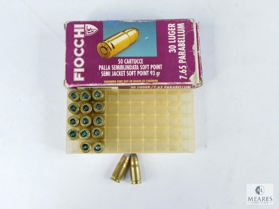 16 Rounds of Fiocchi 30 Luger (7.65 Parabellum) Ammunition