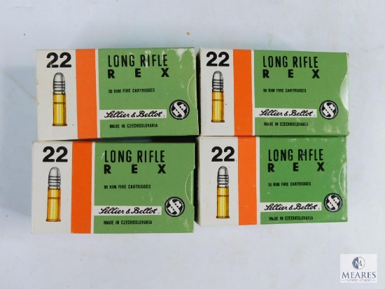 Four Boxes of 50 Sellier & Bellot .22LR REX Ammunition