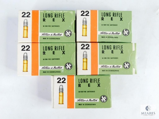 Four Boxes of 50 Sellier & Bellot .22LR REX Ammunition