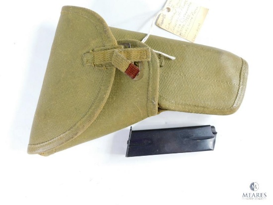 Canadian Inglis Hi-Power Variation II Holster with Cleaning Rod - Dated 1945