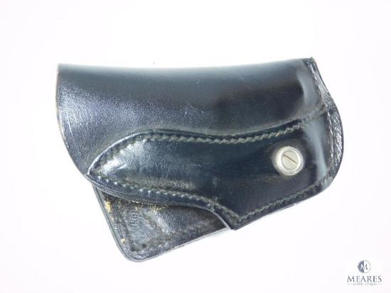 Leather Snub Nose Revolver Holster - Missing Belt Attachment